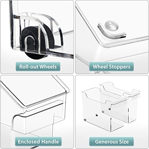 Sorbus Under-Sink Organizer Bins with Wheels & Handles (2 Sizes) - Image 7