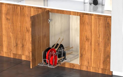 Pots and Pans Pull Out Organizer Under Cabinet, Adjustable Slide - Image 7