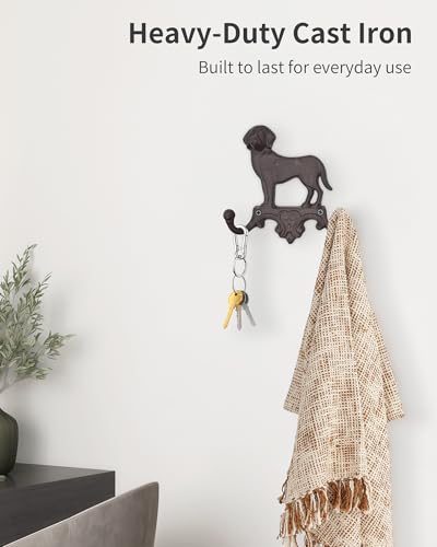 Cast Iron Dog Wall Hooks for Hanging, Heavy Duty Dog Leash - Image 6