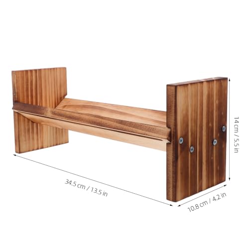 Homoyoyo Wooden Ribbon Dispenser Rack for Craft Rolls - Image 3