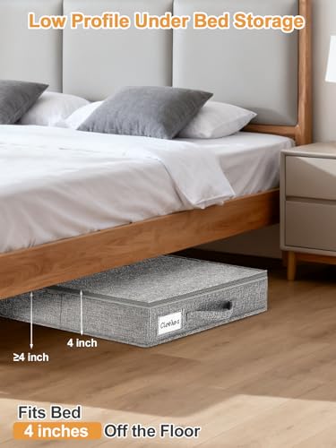 punemi 4 in High Sturdy Low Profile Under Bed Storage, 2 Pack - Image 3