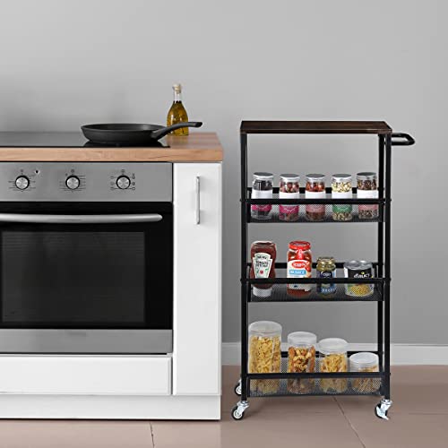 Slim Storage Cart, Metal Narrow Rolling Storage Cart for Kitchen - Image 4