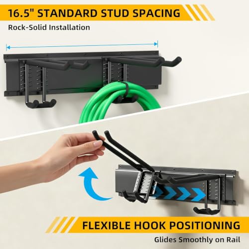 49.5 Inch Garage Tool Organizer, 6 Double-layer Hooks - Image 5