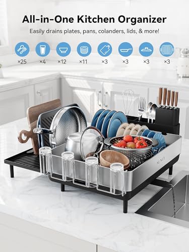 SUNLY Large Dish Drying Rack, Expandable Dish Racks for Kitchen - Image 3