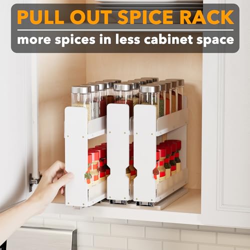 SpaceAid Bamboo Pull Out Spice Rack Organizer for Ca | All Products - Image 6