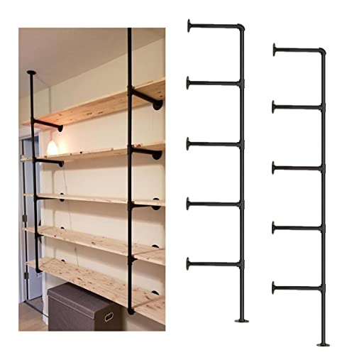 Industrial Wall Mount Iron Pipe Shelf Shelves Shelving Bracket - Image 2