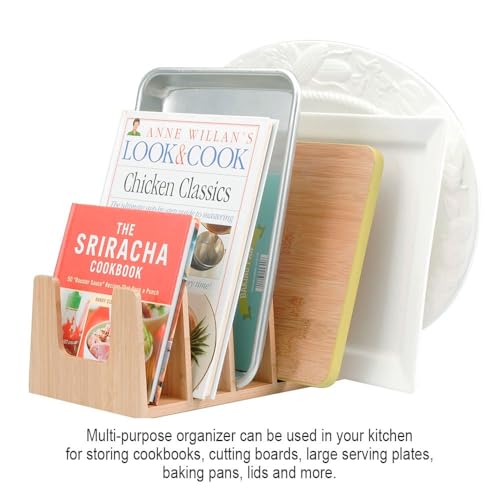 MobileVision Bamboo Pot Lid Holder Organizer for Storage - Image 6