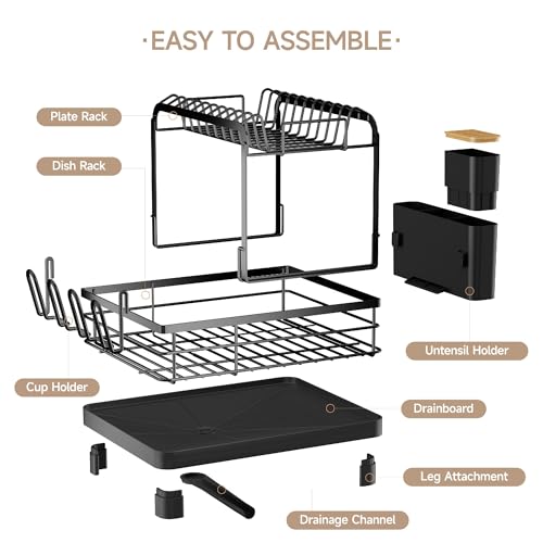 Runnatal 2-Tier Dish Drying Rack, Large Dish Drainer | All Products - Image 7