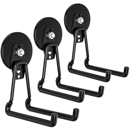 Upgraded Magnetic Garage Hooks, 3-Pack Large Rubber-Coated - Image 2