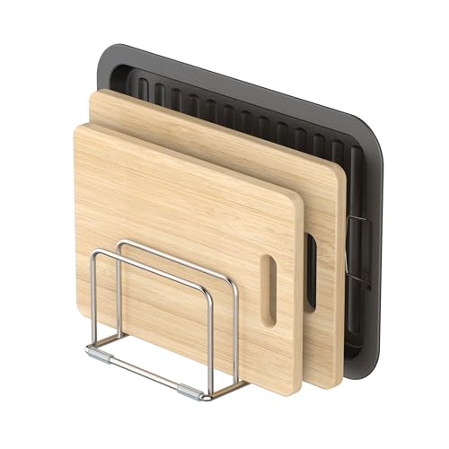 KORRTFID Cutting Board Holder Stand, Chopping Board Storage Rack - Image 2