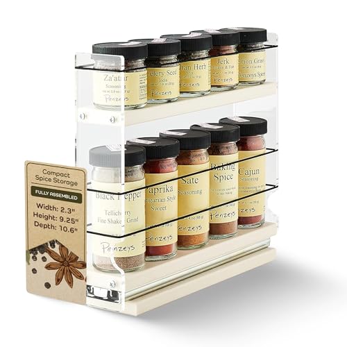 Vertical Spice Narrow Spice Rack - Sliding Spice Jars Organizer - Image 2