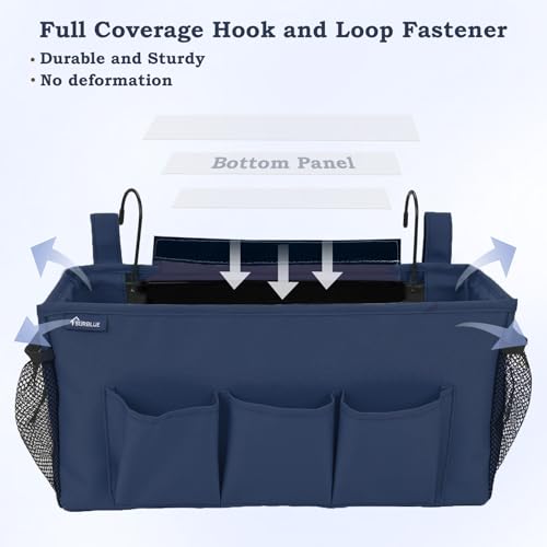 Surblue Bedside Organizer with Hook Bedside Caddy Hanging Storage - Image 6