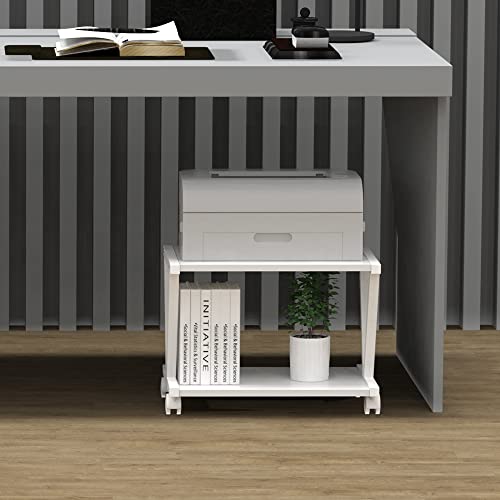 VEDECASA Retro Desktop Printer Stand,2 Tier Wood Printer Shelf - Image 3