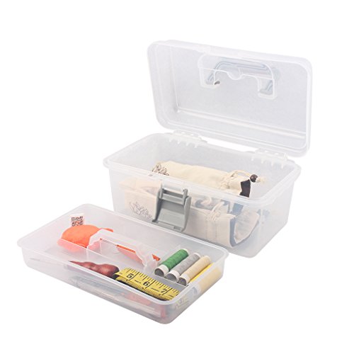 Clear Plastic Storage Container Box with Handle and Latch Lock - Image 6