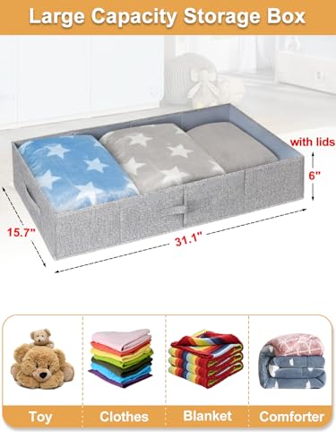 punemi 6 in Tall Under Bed Storage Containers with Lids, 2 Pack - Image 6