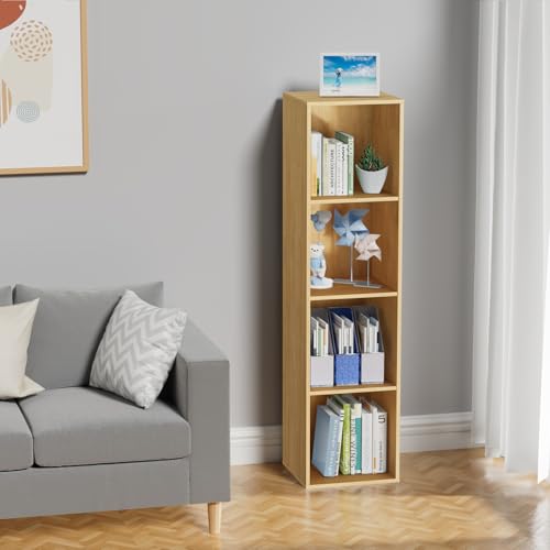 4 Tier Bookshelf, Freestanding Corner Storage Shelve Book Case - Image 3