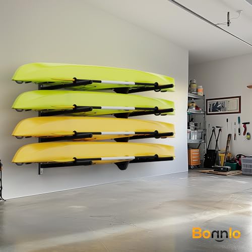 Bonnlo Kayak Storage Rack, Adjustable Heavy Duty Kayak - Image 3