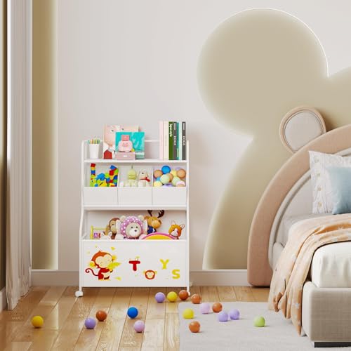 BBLIKE Toy Storage Organizer, Large Toy Box with Wheels - Image 7