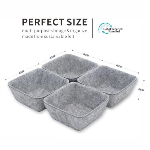 4pc Storage Bin Board Game Components RPG Dice Token Gray - Image 4