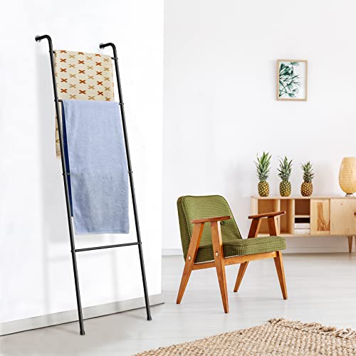 ABQ Black Blanket Ladder Towel Rack for Pool - Image 6