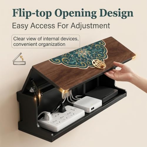Wall Mounted Router Storage Box,WiFi Router Hidden Storage Box - Image 5