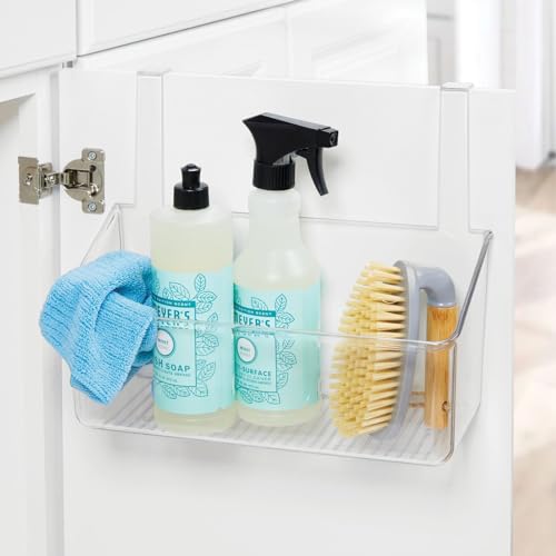 mDesign Plastic Over Cabinet Door Storage Organizer Bin - Image 4