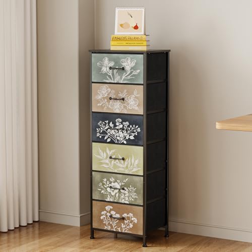 Tohomeor Vintage Dresser Vertical Nightstand with Neutral - Image 6