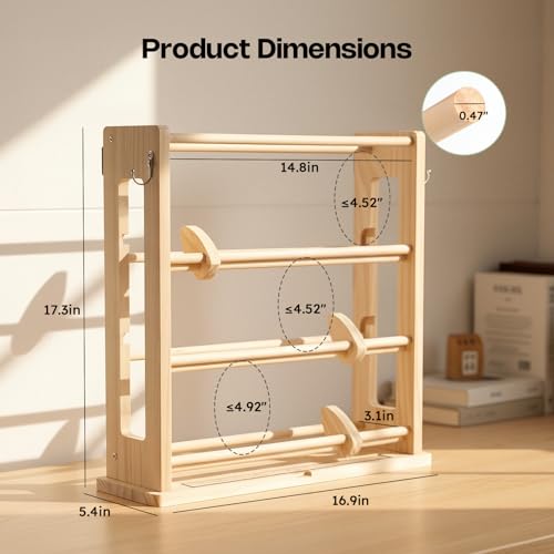 Ribbon Storage Rack, 4-Tier Ribbon Organizer Spool Holder - Image 4