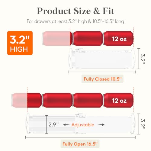 Lifewit 3.2" High Drawer Dividers for Clothes, Adjustable Drawer - Image 3