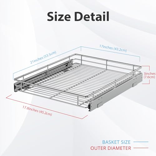 Pull Out Cabinet Organizer,17.8” Slide Out Kitchen O | All Products - Image 7