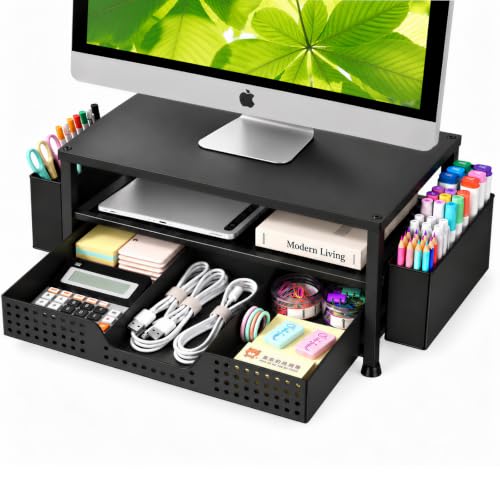 ECOLOVI Desk Organizer and Accessories, 2-Tier Computer Monitor - Image 2
