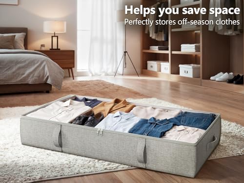 2-Pack Under Bed Storage Containers, 6 Inches Tall Clothes - Image 5
