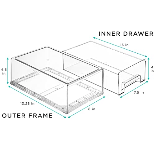 Sorbus Clear Stackable Storage Drawers for Refrigera | All Products - Image 4