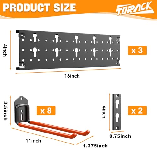 TORACK Garden Tool Organizer Wall Mounted, Folding Chair - Image 4