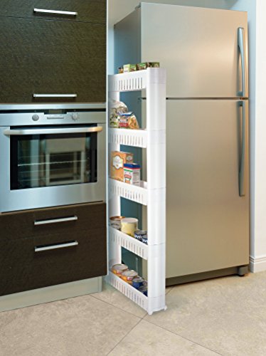 Bathroom and Kitchen Slim Storage Cart - Slide Out Shelf Storage - Image 7