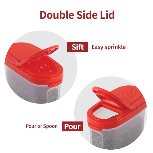 SIGNORA WARE Spice Jars with Lids -8 and 4 oz Refillable Empty - Image 7