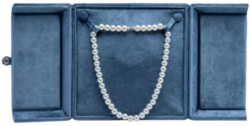 Large Velvet Pearl Necklace Gift Box Jewelry Storage Case - Image 6