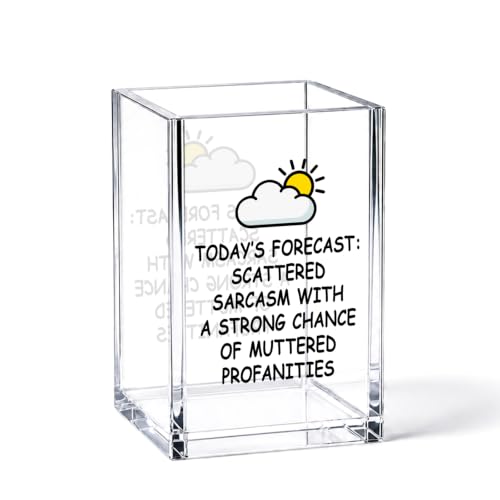 YAZMEEN Sarcastic Office Gift Acrylic Pen Holder - Today's - Image 2