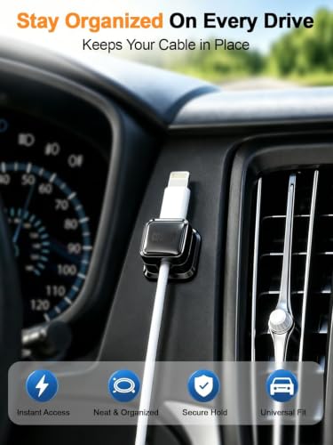 9 Pack Cord Organizer Magnetic Cable Clips Adhesive Wire - Image 4