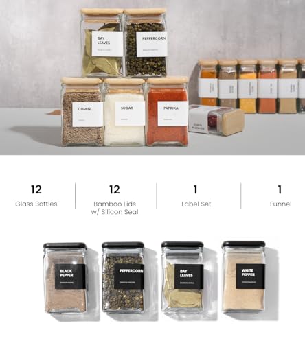 APT 1101 Glass Storage Jars with Bamboo Lid, glass canisters - Image 6