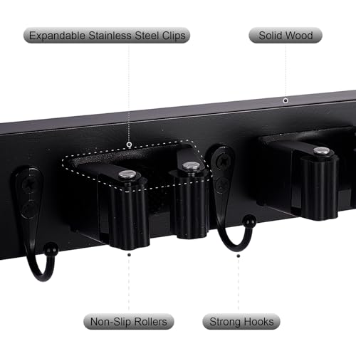 FunCee Broom Holder Wall Mount With 5 Slots & 4 | Home Organization - Image 6
