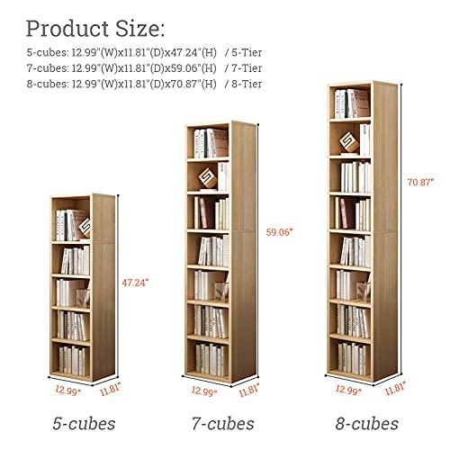 IOTXY Small Narrow Corner Bookcase - 71" Tall Gap Storage - Image 3