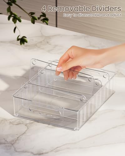 LYNG Lid Organizers Inside Cabinet, Clear Plastic Storage Lid - Image 6