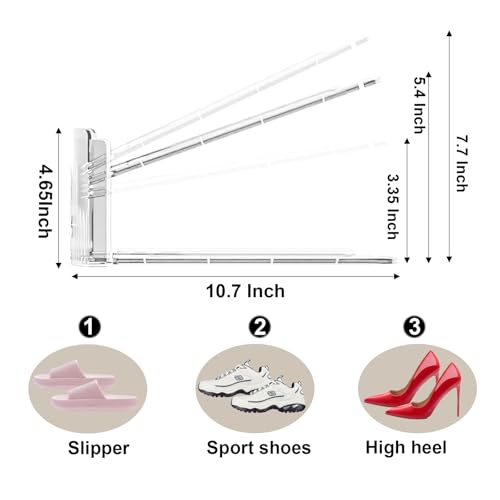 10Pack Shoe Slot Organizers Clear Shoe Stacker Organizer - Image 4