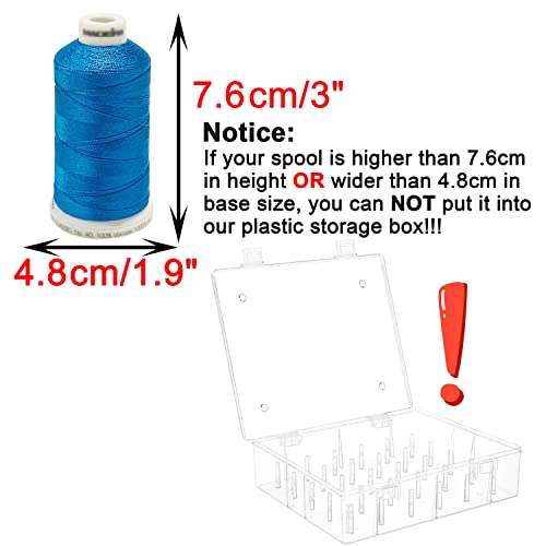 New brothread 30 Spools Tall and Clear Storage Box Organizer - Image 4