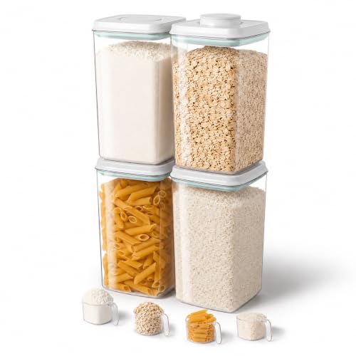 4-Pack 4.2 Qt 5 lb Flour Storage Containers with Scoops & - Image 2
