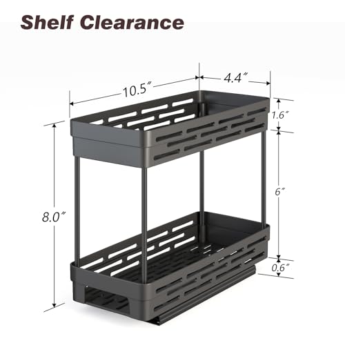 2 Pack Pull Out Spice Rack Organizer for Cabinet, Slide Out Spice - Image 5