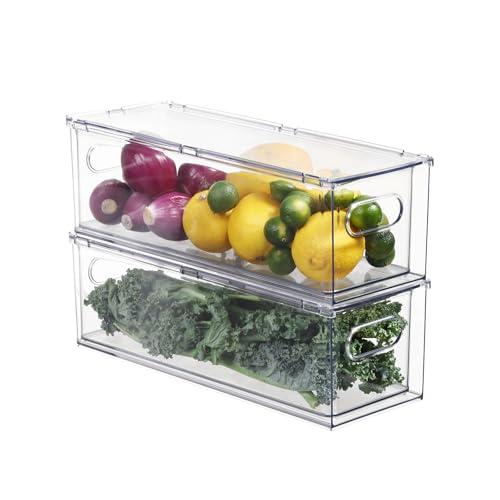 Fridge Organizers and Storage Pull Out Drawer, 2 Small - Image 2