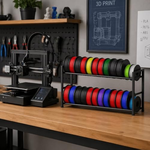 VYES 3D Printer Filament Storage Rack, 2-Tier | Home Organization - Image 6