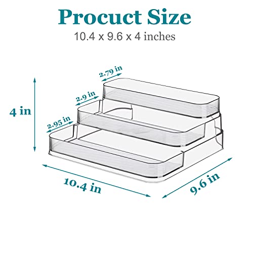 2pcs Acrylic Rack, No Assembly Clear 3 Tier Condimen - Image 6